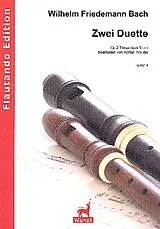 Wilhelm Friedemann Bach Notenblätter Zwei Duette