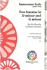 Innocenzo Fede Notenblätter 2 Sonatas in D minor and G minor