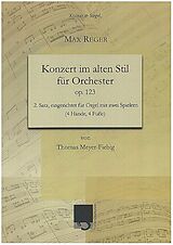 Max Reger Notenblätter Konzert im alten Stil op.23 2.Satz