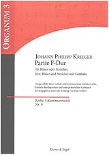Johann Philipp Krieger Notenblätter Partie F-Dur