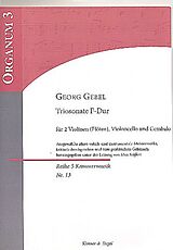 Georg Gebel Notenblätter Sonate F-Dur