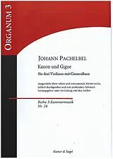 Johann Pachelbel Notenblätter Kanon und Gigue