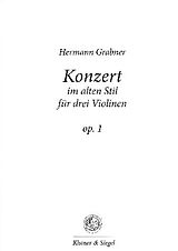 Hermann Grabner Notenblätter Konzert im alten Stil op.1