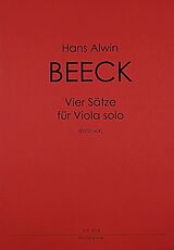 Hans Alwin Beeck Notenblätter 4 Sätze