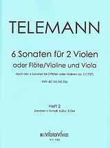 Georg Philipp Telemann Notenblätter 6 Sonaten op.2 Band 2 (Nr.4-6)