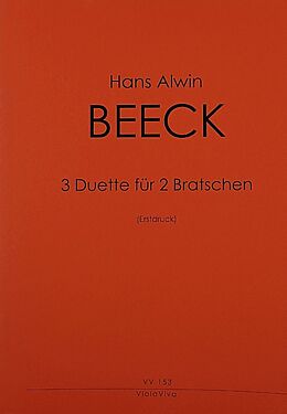 Hans Alwin Beeck Notenblätter 3 Duette