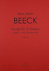 Hans Alwin Beeck Notenblätter Elegie und Trauermusik