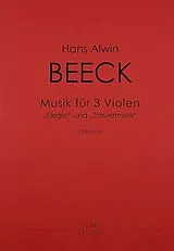 Hans Alwin Beeck Notenblätter Elegie und Trauermusik