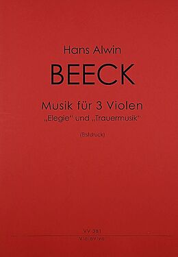 Hans Alwin Beeck Notenblätter Elegie und Trauermusik