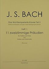 Johann Sebastian Bach Notenblätter Das Wohltemperierte Klavier Teil 2 Band 1