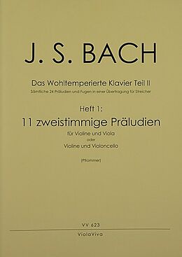 Johann Sebastian Bach Notenblätter Das Wohltemperierte Klavier Teil 2 Band 1