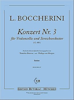 Luigi Boccherini Notenblätter Konzert Nr.3 für Violoncello und