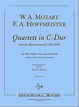 Wolfgang Amadeus Mozart Notenblätter K055G Quartett C-Dur nach der Klaviersonate KV309
