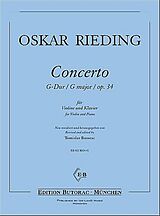 Oskar Rieding Notenblätter Concerto G-Dur op.34 (1. Lage)