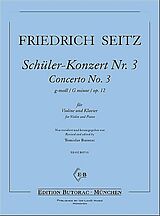 Friedrich Seitz Notenblätter Konzert g-Moll Nr.3 op.12