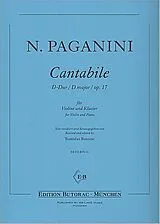 Nicolò Paganini Notenblätter Cantabile D-Dur op.17