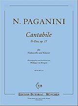 Nicolò Paganini Notenblätter Cantabile D-Dur op.17 für