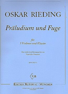 Oskar Rieding Notenblätter Präludium und Fuge für 3 Violinen