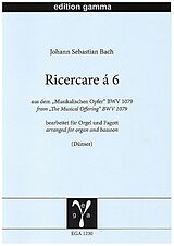 Johann Sebastian Bach Notenblätter Ricercare à 6 BWV1079