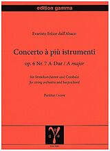 Evaristo Felice Dall'Abaco Notenblätter Konzert A-Dur op.6,7