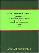 Georg Abraham Schneider Notenblätter Quartett F-Dur