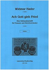 Widmar Hader Notenblätter Ach Gott gieb Fried