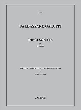 Baldassare Galuppi Notenblätter 10 sonate per cembalo