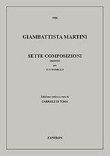 Giovanni Battista Martini Notenblätter 7 composizioni inedite per