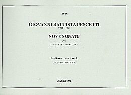 Giovanni Battista Pescetti Notenblätter 9 sonate
