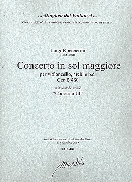 Luigi Boccherini Notenblätter Concerto in sol maggiore GerB480