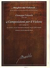 Giuseppe Colombi Notenblätter 4 Composizioni per violone con e senza Bc
