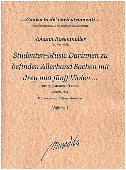 Johann Rosenmüller Notenblätter Studenten-Music vol.1-2