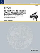 Johann Sebastian Bach Notenblätter Petit livre de clavecin dAnna Magdalena