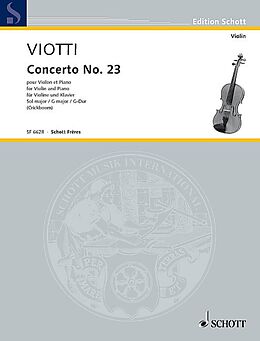 Giovanni Battista Viotti Notenblätter Konzert G-Dur Nr.23