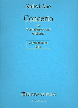 Kalevi Aho Notenblätter Konzert für Kontrafagott und Orchester