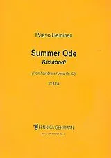 Paavo Heininen Notenblätter Summer Ode for tuba