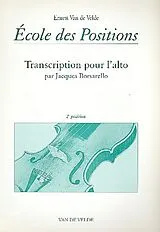 Ernest van de Velde Notenblätter Ecole de positions transcription pour lalto