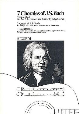 Johann Sebastian Bach Notenblätter 7 Chorales for 2 soprano recorders