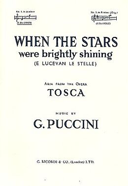 Giacomo Puccini Notenblätter E lucevan le stelle for medium-low voice