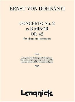 Ernö (Ernst von) Dohnanyi Notenblätter Concerto no.2 in B Minor op.42