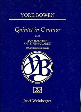Edwin York Bowen Notenblätter Quintett c-Moll op.85 für Horn und