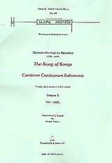 Giovanni Pierluigi Palestrina da Notenblätter The Song of the Songs Vol.2 (nos.16-29)
