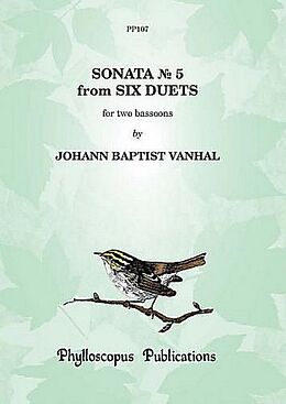 Johann Baptist (Krtitel) Vanhal Notenblätter Sonate no.5 from 6 Duets