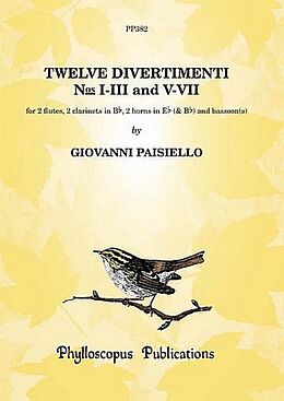 Giovanni Paisiello Notenblätter 12 Divertimenti vol.1 (nos.1-3 and 5-7)