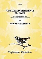 Giovanni Paisiello Notenblätter 12 Divertimenti vol.2 (nos.9-12)