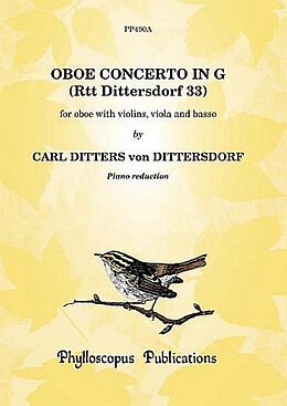 Karl Ditters von Dittersdorf Notenblätter Concerto in G Major for Oboe and Strings