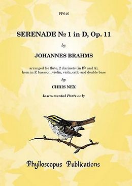 Johannes Brahms Notenblätter Serenade d major no.1 op.11