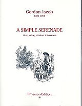 Gordon Percival Septimus Jacob Notenblätter A simple Serenade
