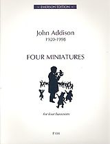 John Addison Notenblätter 4 Miniatures for 4 bassoons