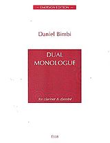 Daniel Bimbi Notenblätter Dual Monologue for clarinet and djembe